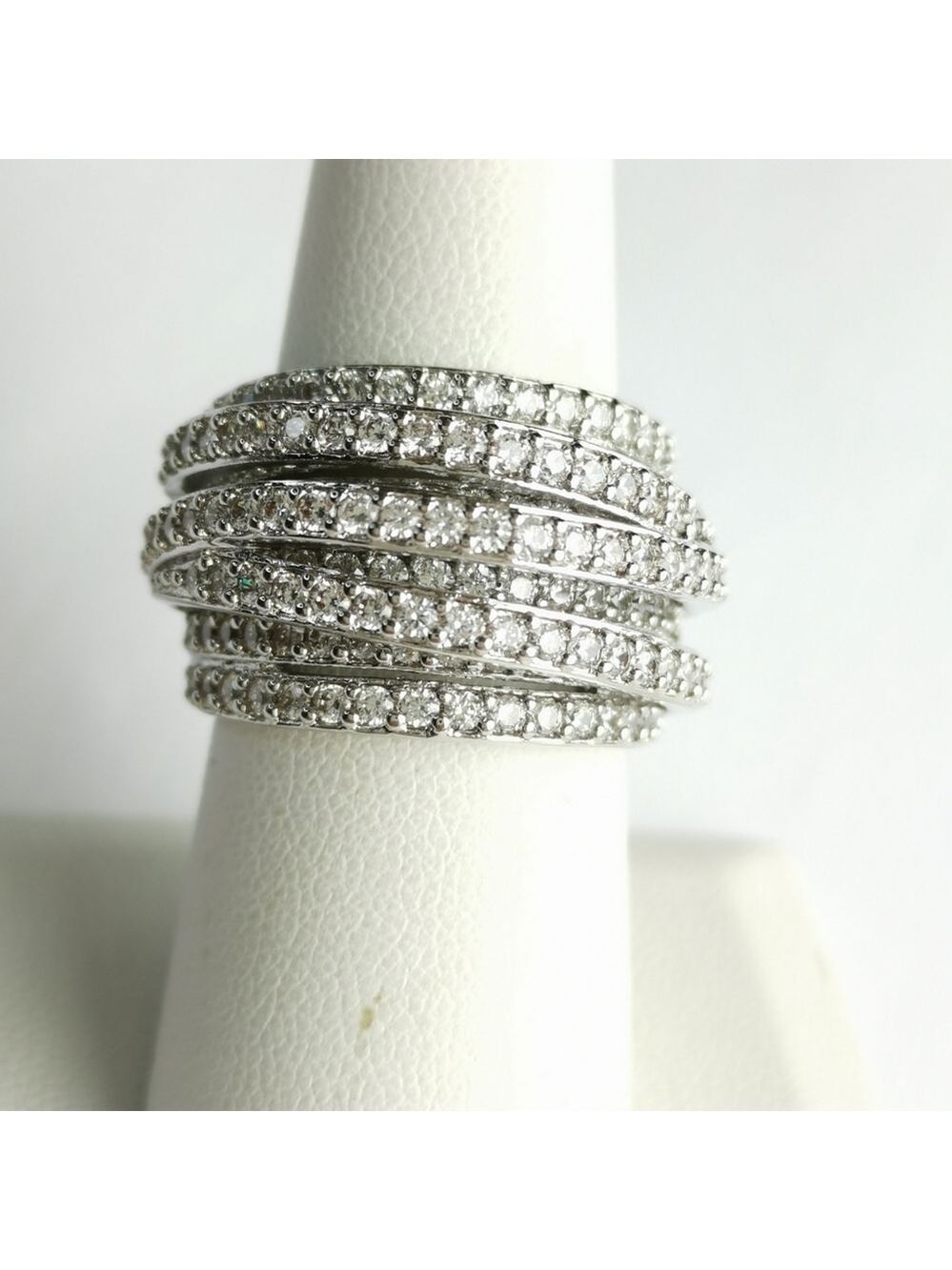 NWT silver cz dome ring sz 8